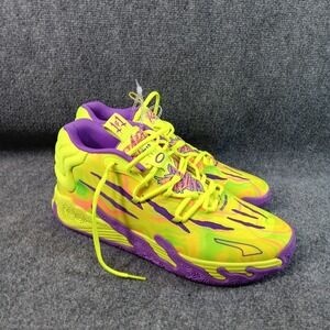 PUMA MB.02 Rare Rave "Not From Here" Basketball Shoes Neon Yellow Purple 379898